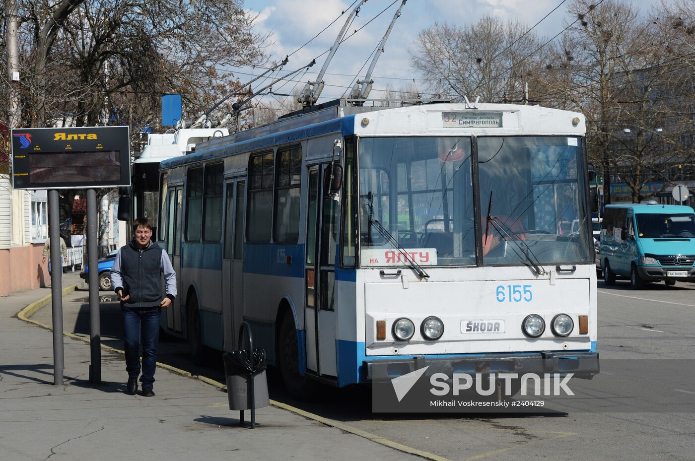 Trolleybus depot in Simferopol