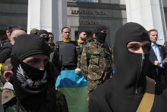 Rally for resignation of Ukrainian Interior Minister Arsen Avakov in Kiev