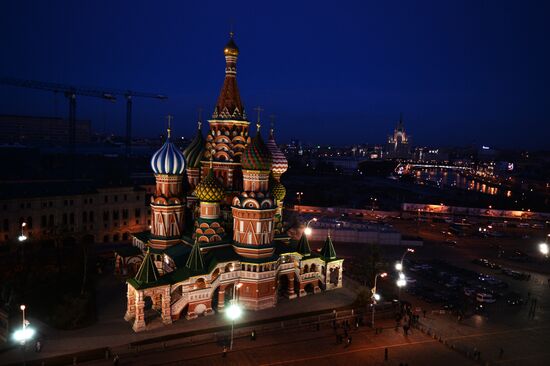 Earth Hour event in Moscow