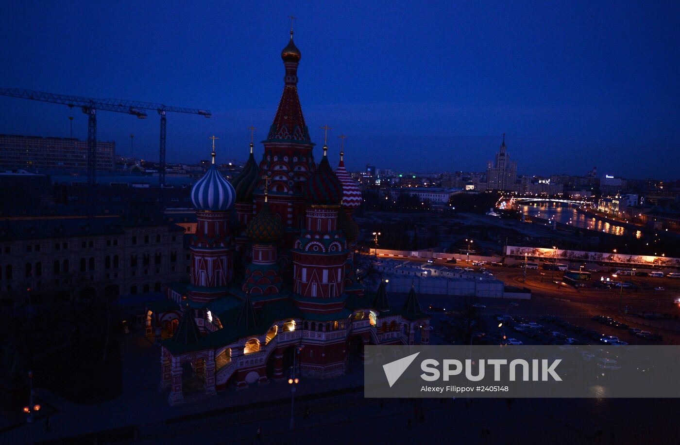 Earth Hour event in Moscow