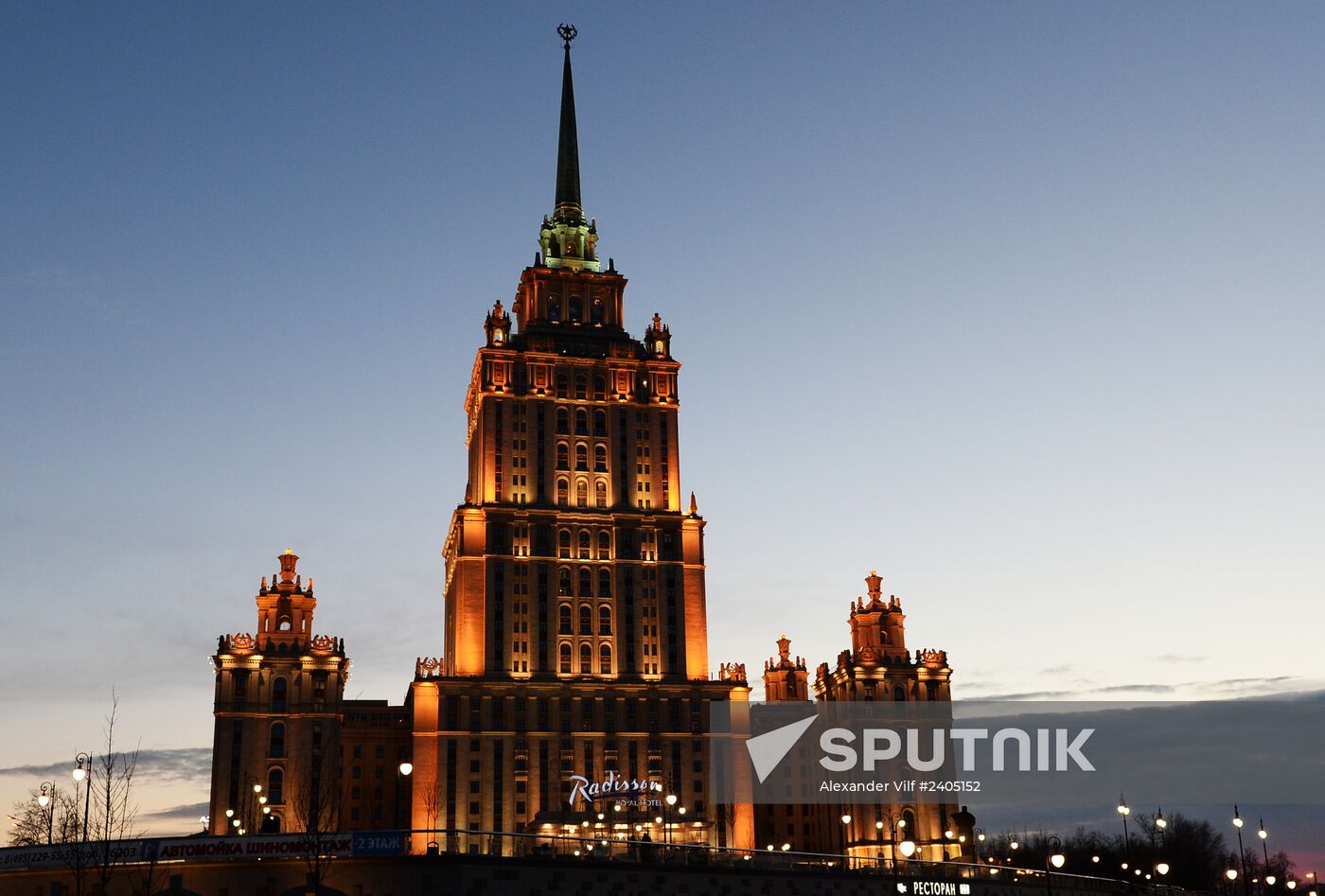 Earth Hour event in Moscow