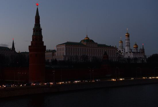 Earth Hour event in Moscow