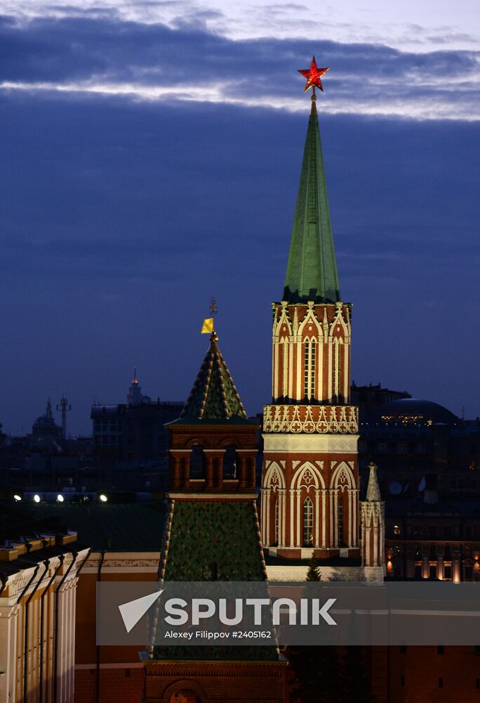 Earth Hour event in Moscow