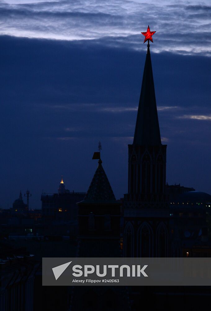Earth Hour event in Moscow