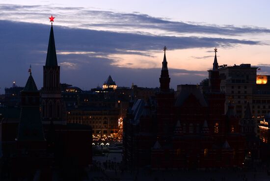 Earth Hour event in Moscow