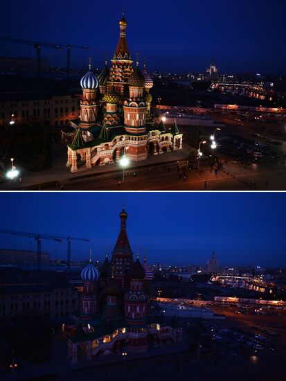 Earth Hour event in Moscow