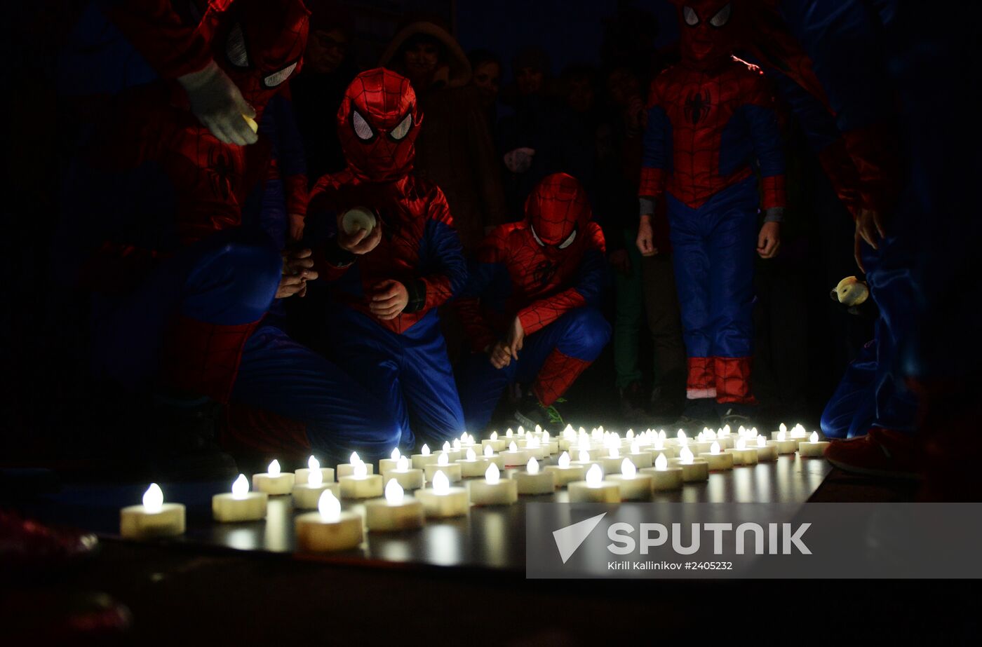 Earth Hour international campaign in Moscow