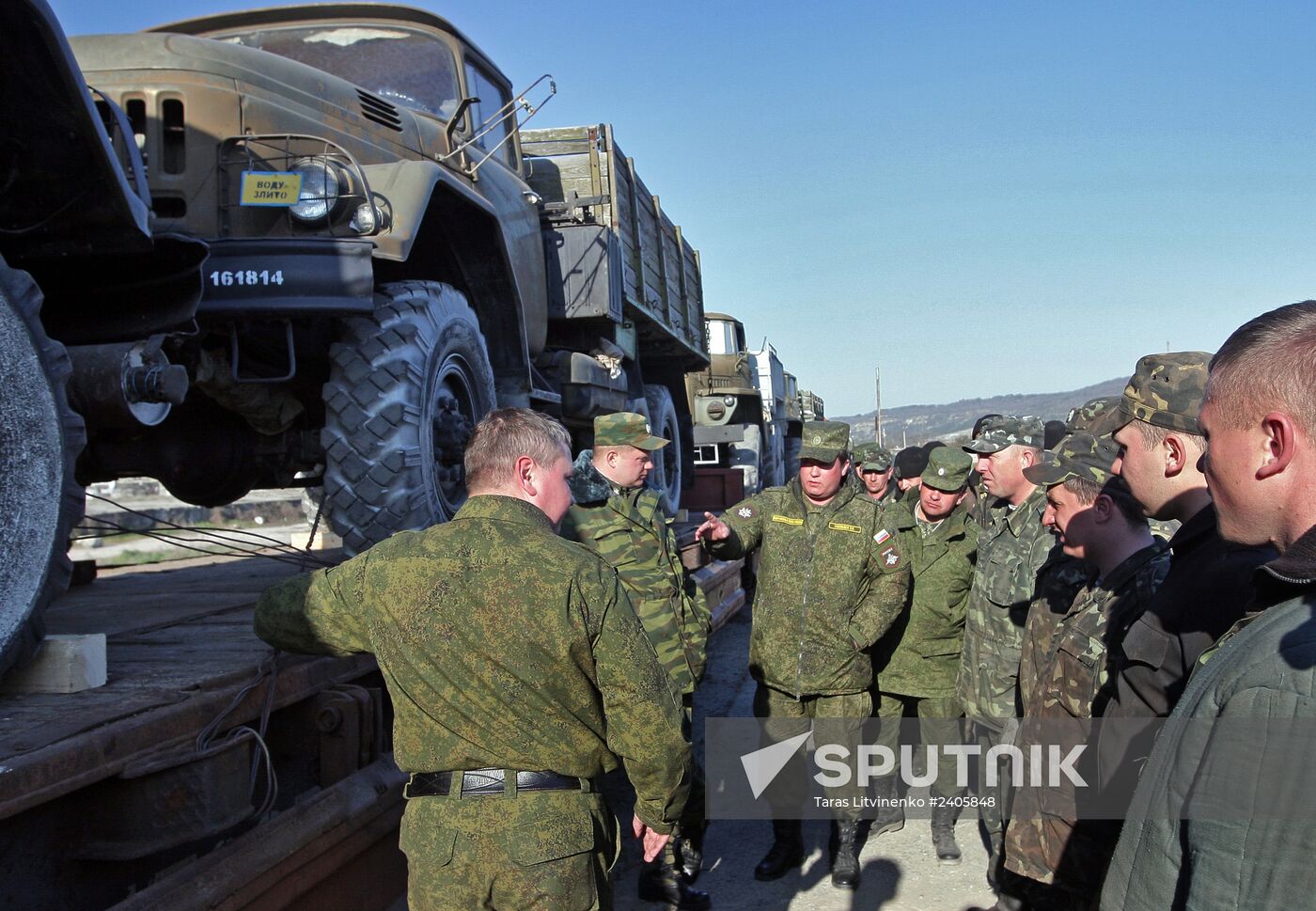 Military machinery prepared for shipment to Ukraine
