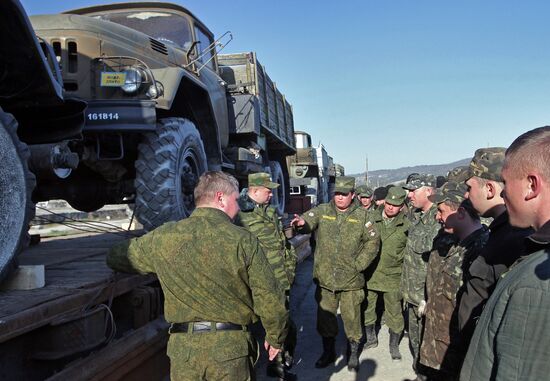 Military machinery prepared for shipment to Ukraine