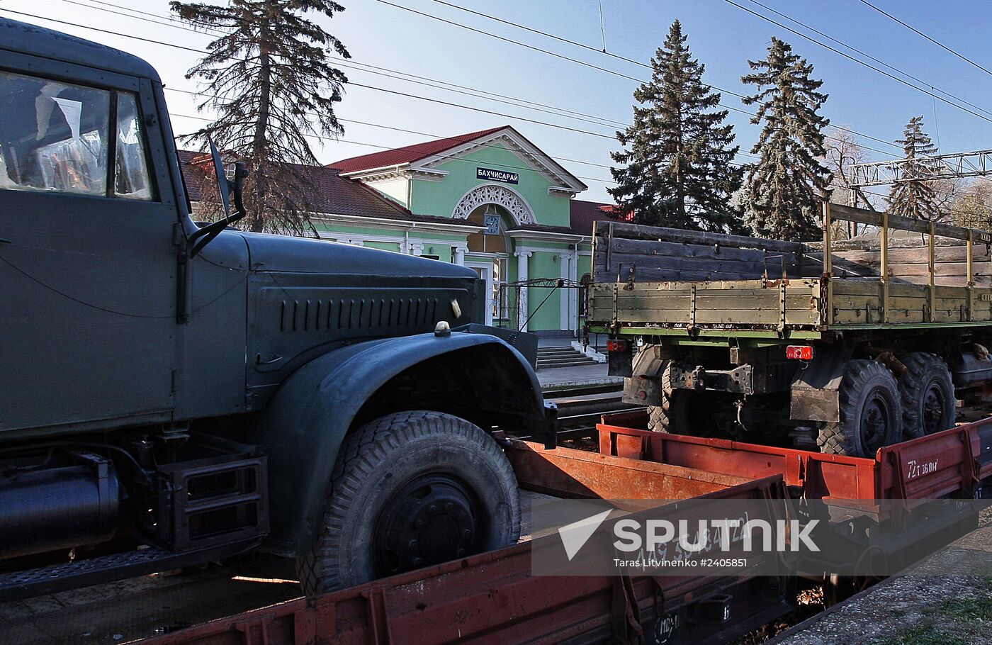 Military machinery prepared for shipment to Ukraine