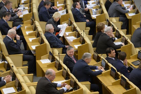 State Duma holds plenary meeting