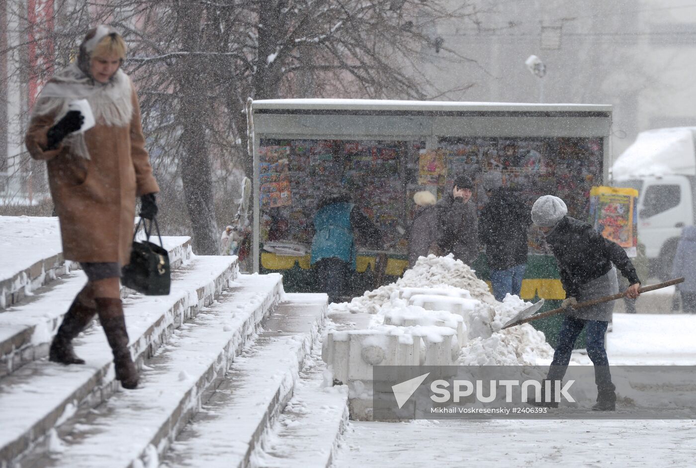 Snowfall in Moscow