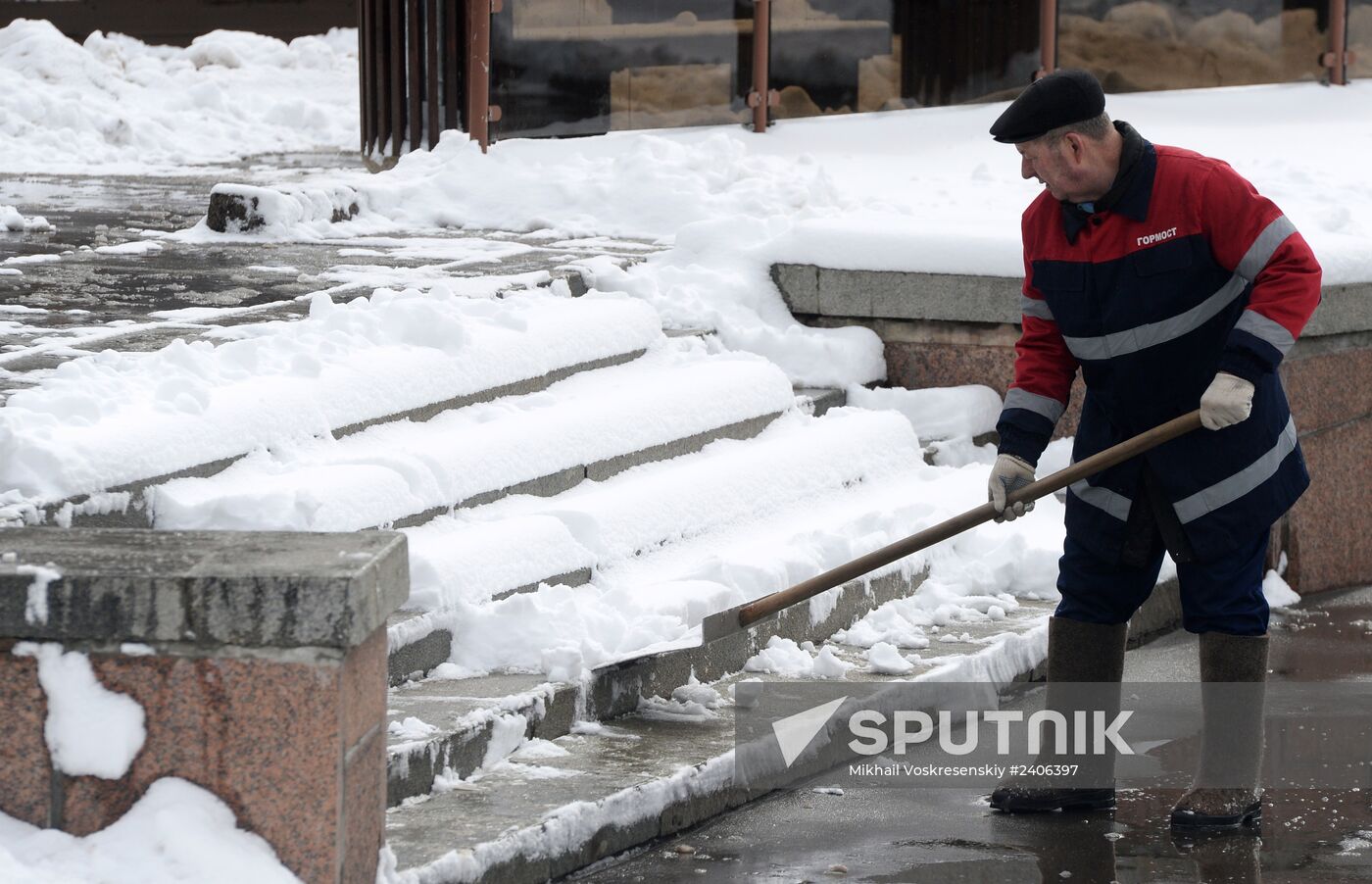 Snowfall in Moscow