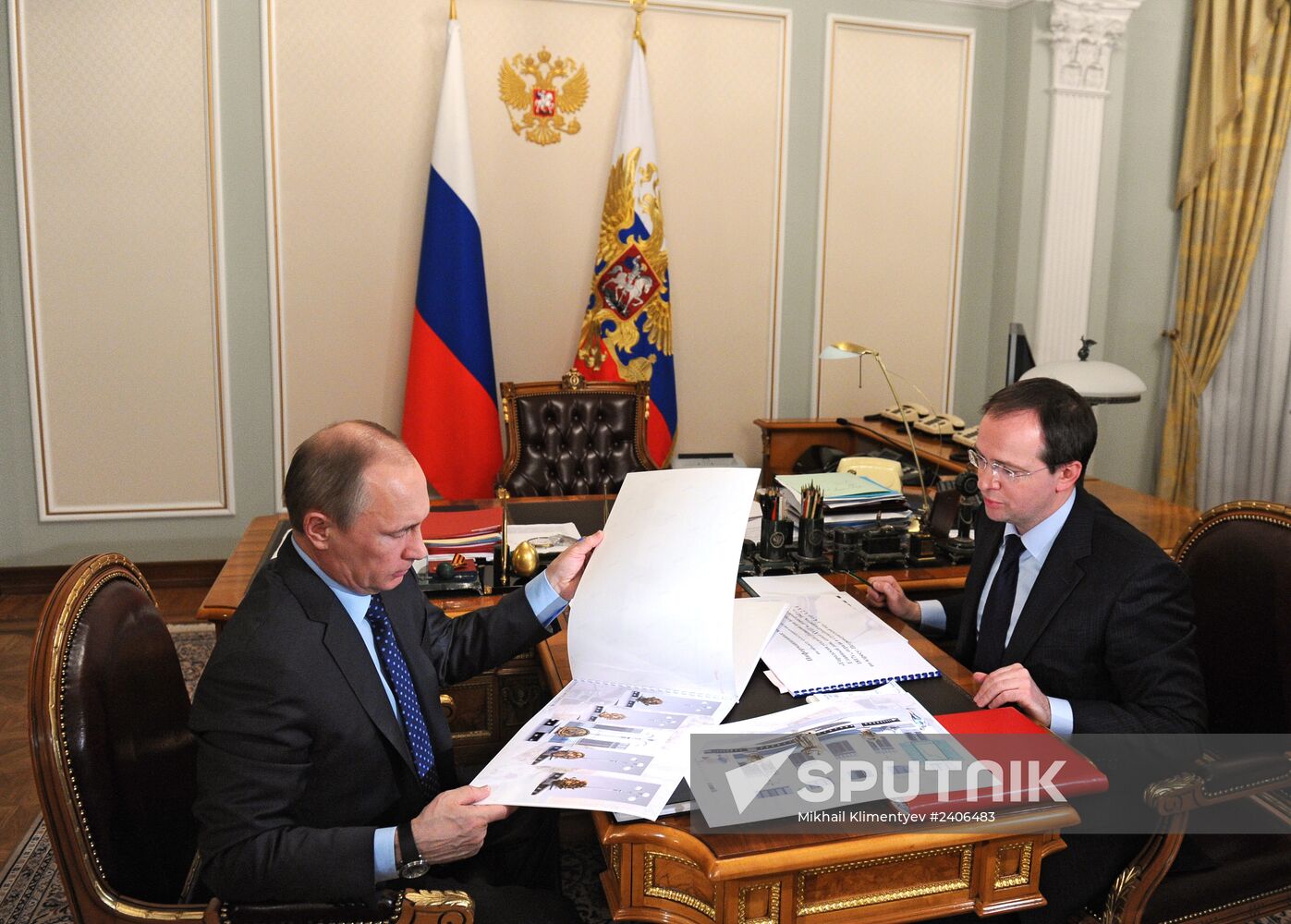 President putin meets with Vladimir Medinsky
