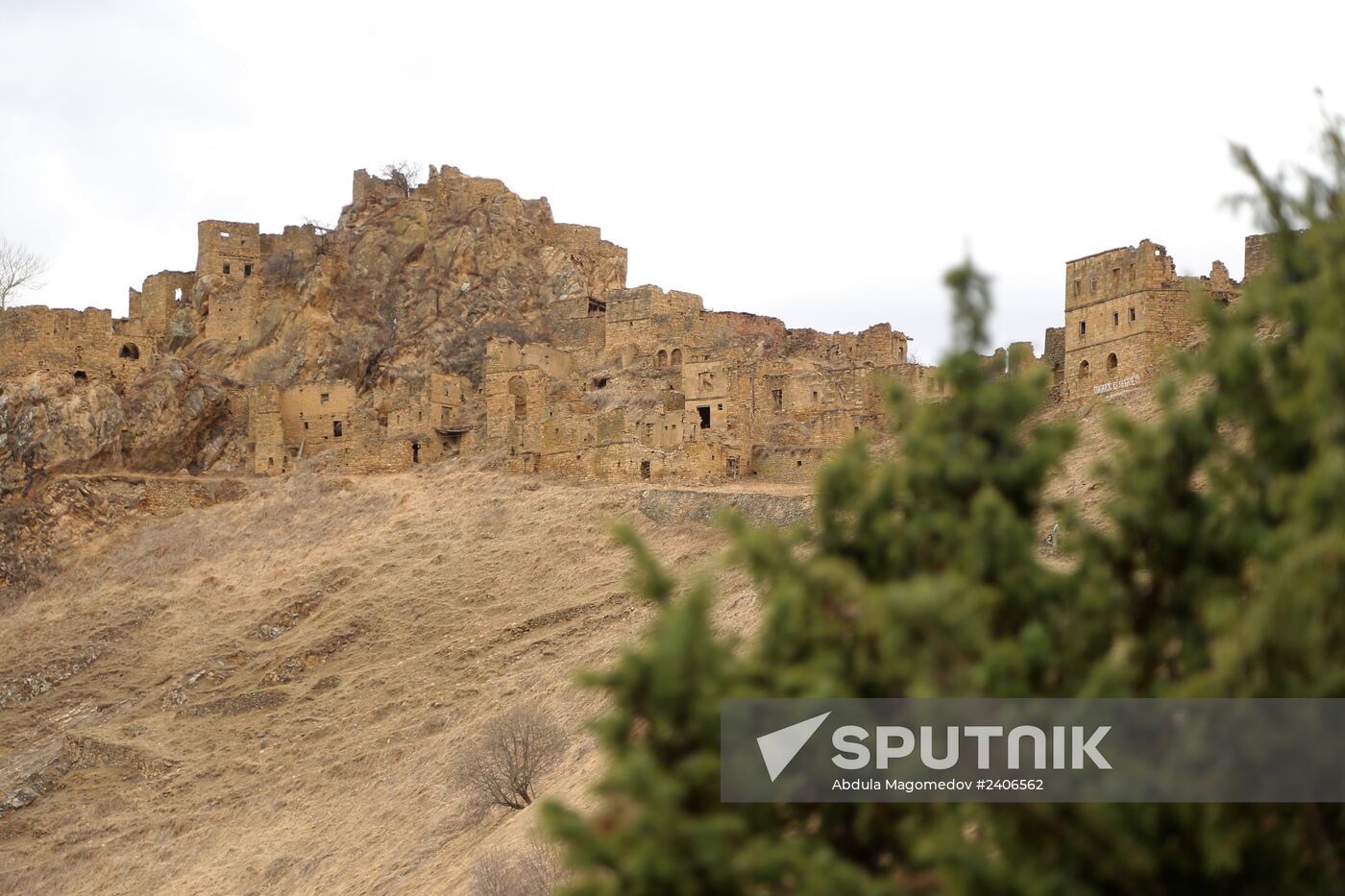 Deserted village of Gamsutl in Dagestan