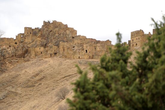 Deserted village of Gamsutl in Dagestan