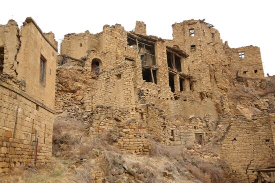Deserted village of Gamsutl in Dagestan