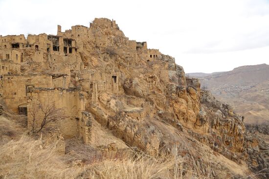 Deserted village of Gamsutl in Dagestan