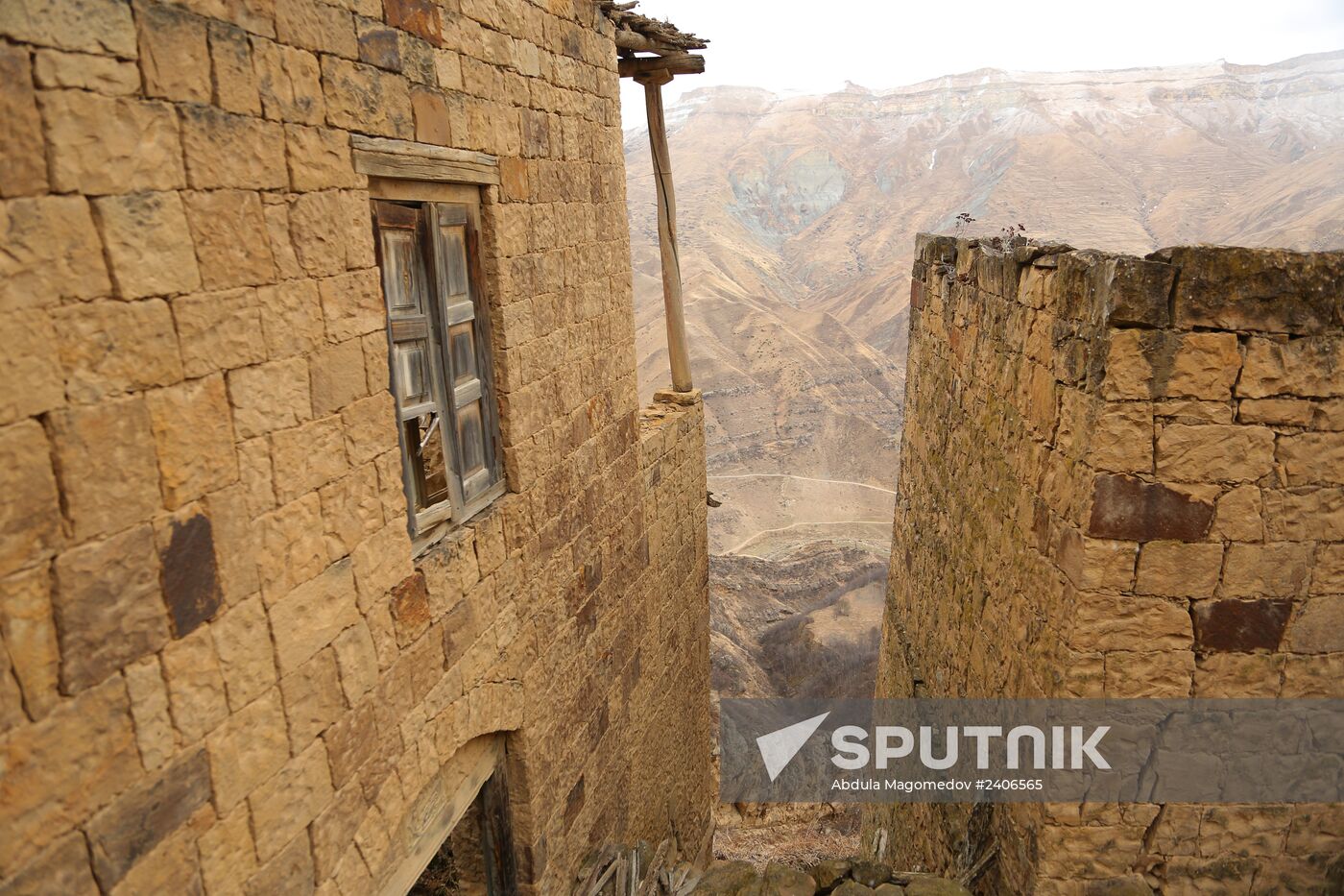 Deserted village of Gamsutl in Dagestan