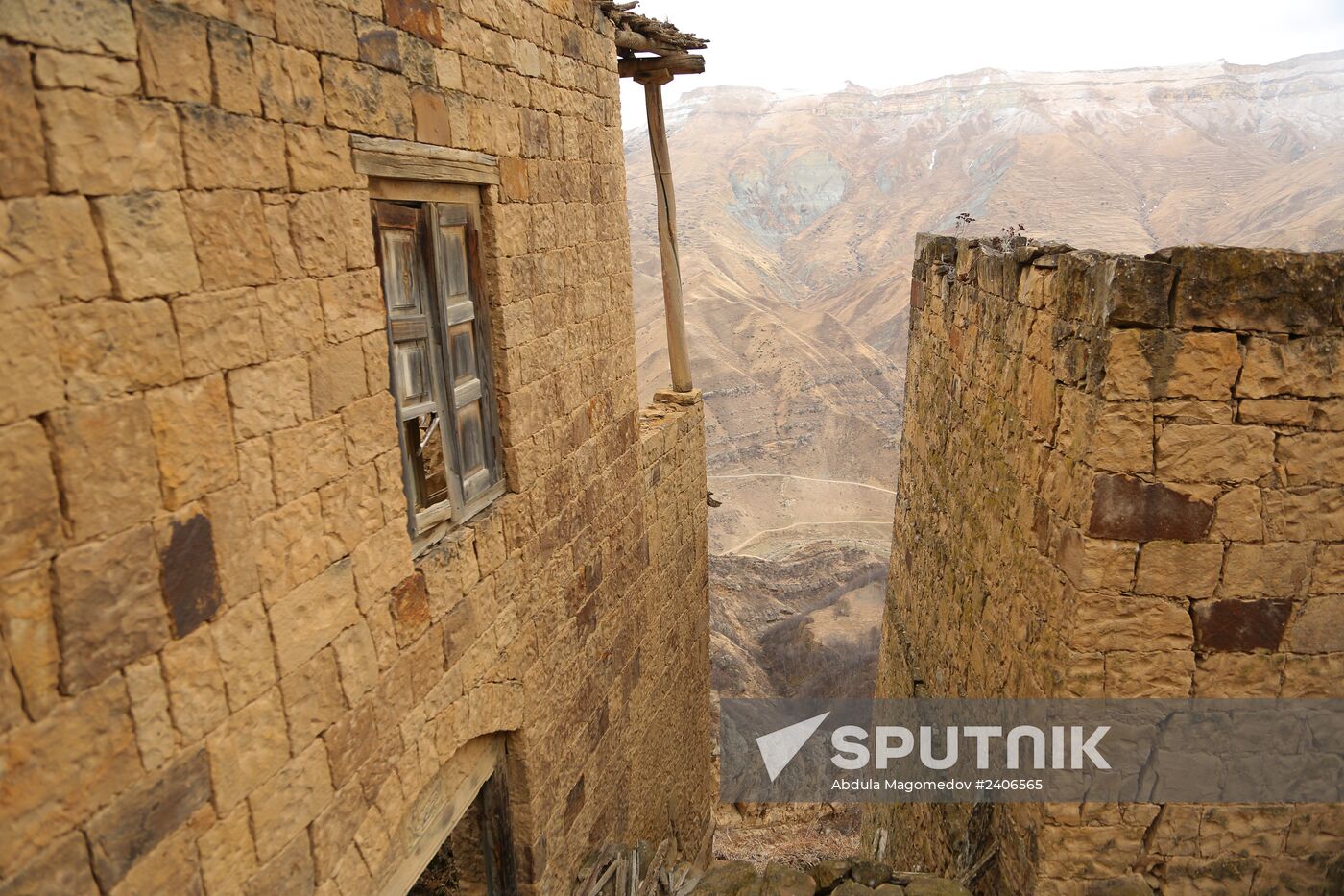 Deserted village of Gamsutl in Dagestan