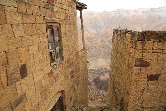 Deserted village of Gamsutl in Dagestan