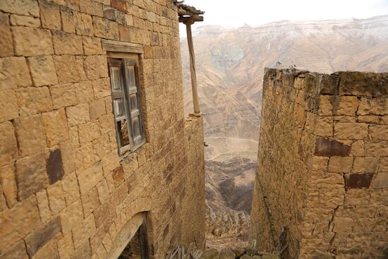 Deserted village of Gamsutl in Dagestan