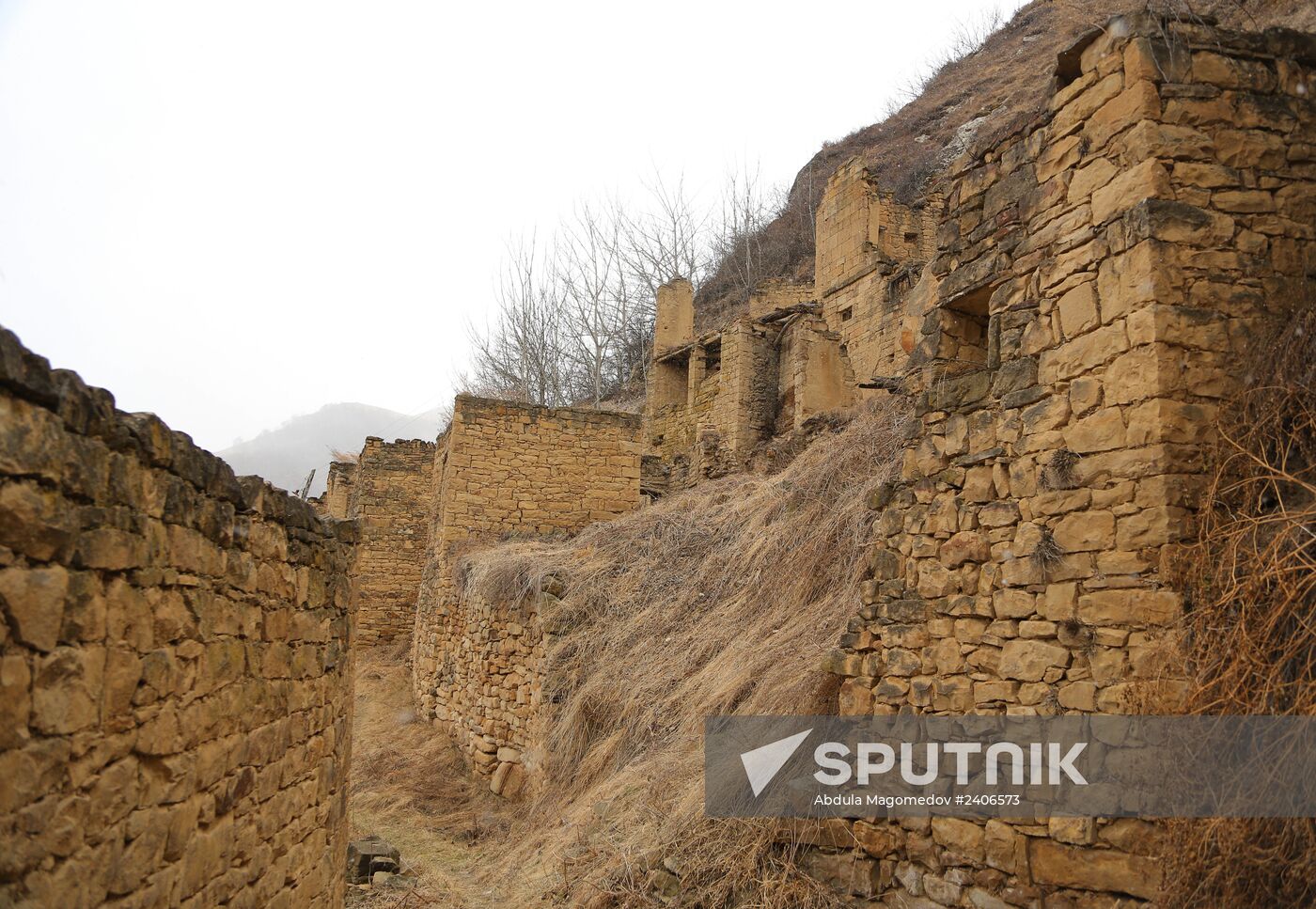 Deserted village of Gamsutl in Dagestan