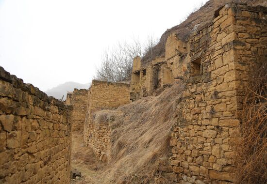 Deserted village of Gamsutl in Dagestan