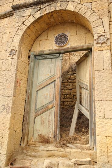 Deserted village of Gamsutl in Dagestan