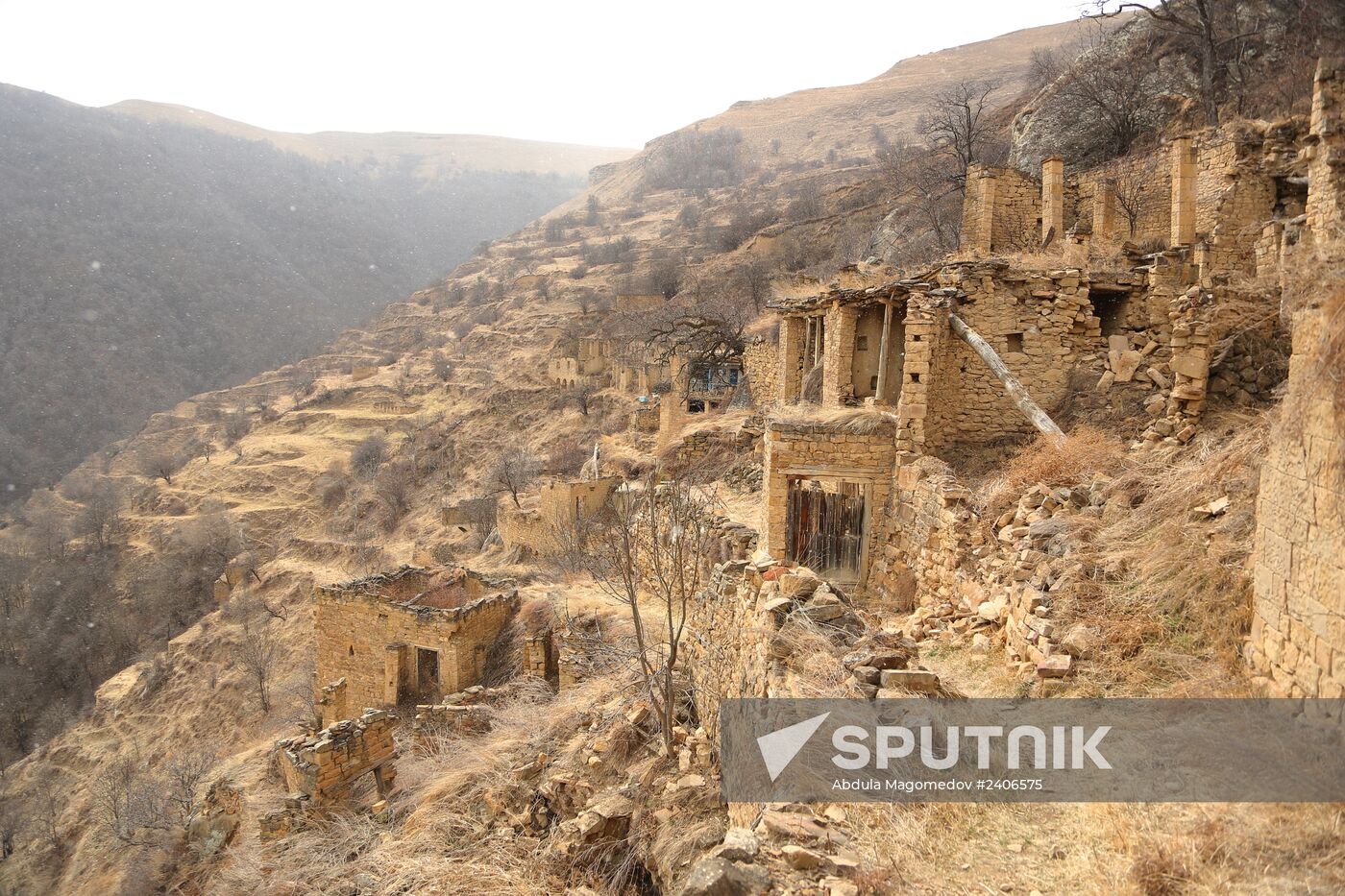 Deserted village of Gamsutl in Dagestan