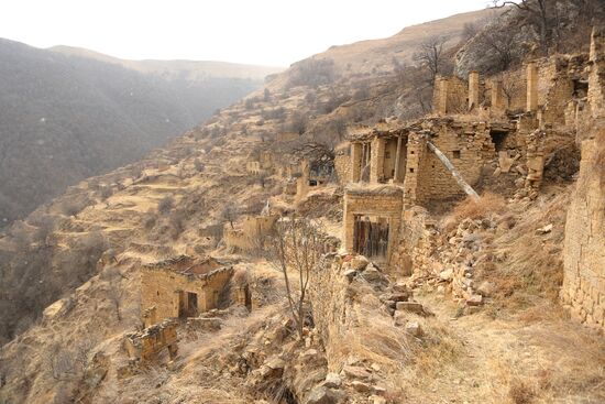 Deserted village of Gamsutl in Dagestan