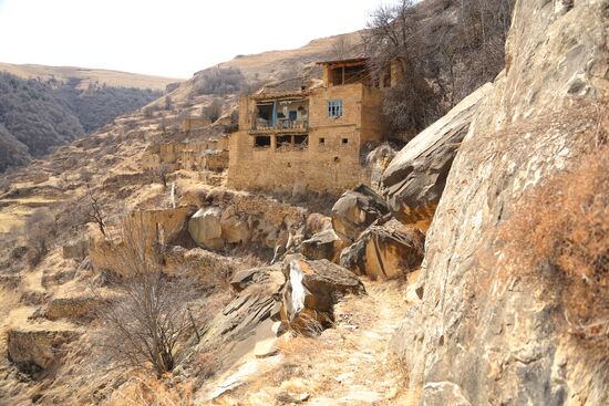 Deserted village of Gamsutl in Dagestan