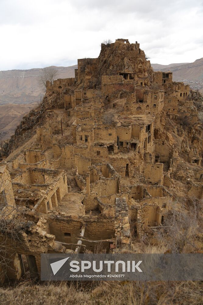 Deserted village of Gamsutl in Dagestan