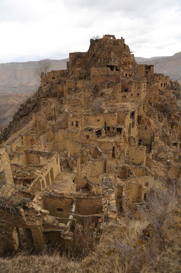 Deserted village of Gamsutl in Dagestan