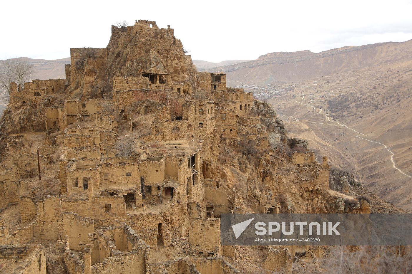 Deserted village of Gamsutl in Dagestan