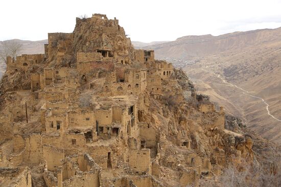 Deserted village of Gamsutl in Dagestan