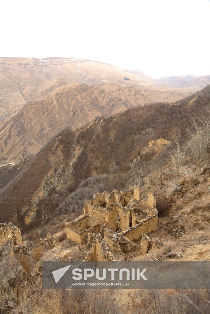 Deserted village of Gamsutl in Dagestan