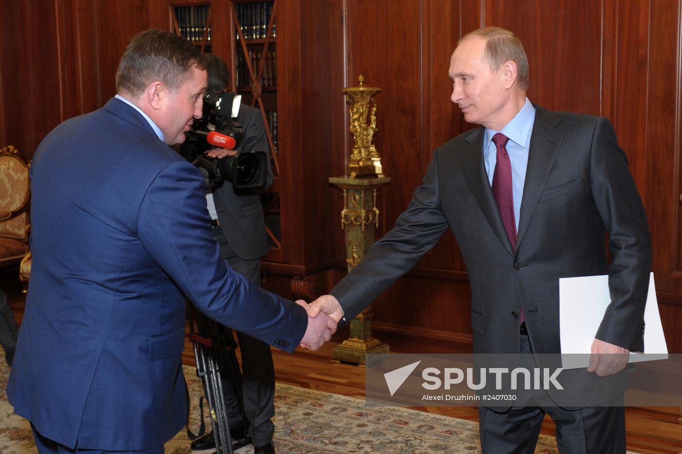Vladimir Putin meets with Andrei Bocharov