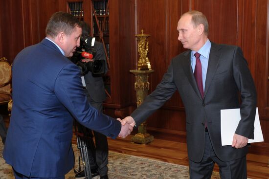 Vladimir Putin meets with Andrei Bocharov