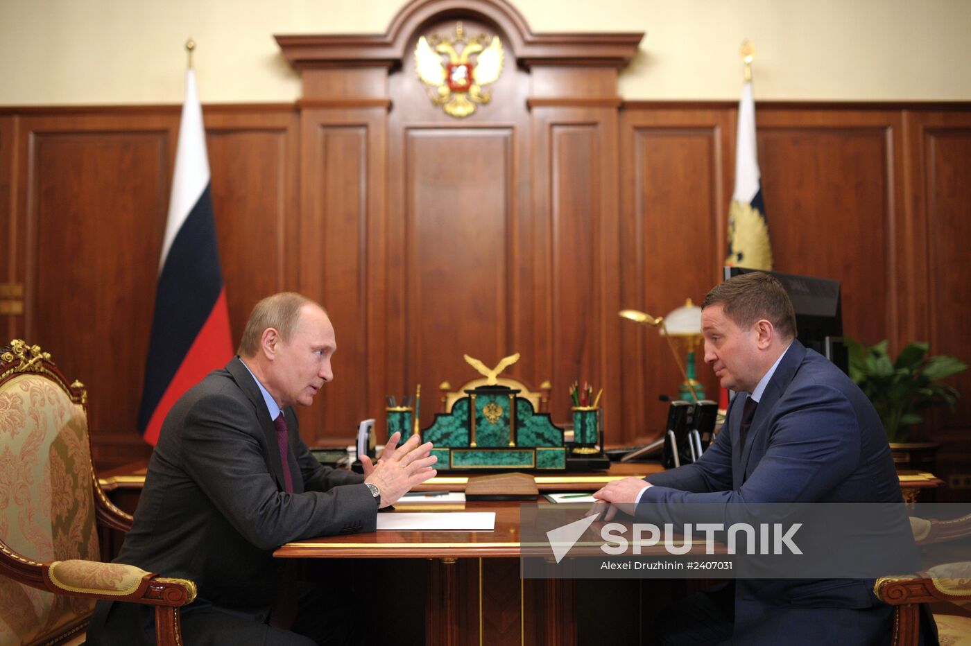Vladimir Putin meets with Andrei Bocharov
