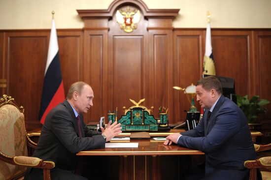Vladimir Putin meets with Andrei Bocharov