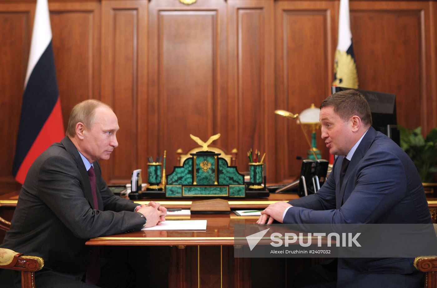 Vladimir Putin meets with Andrei Bocharov