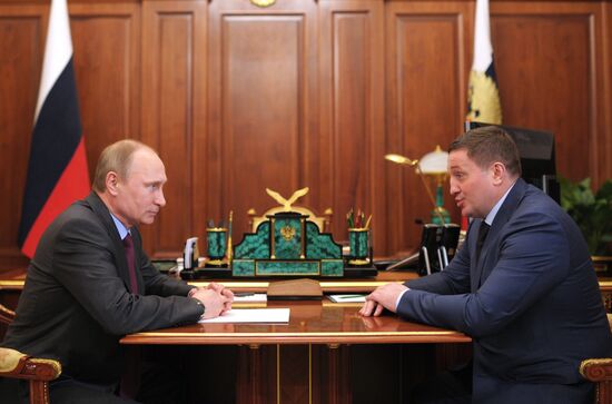 Vladimir Putin meets with Andrei Bocharov