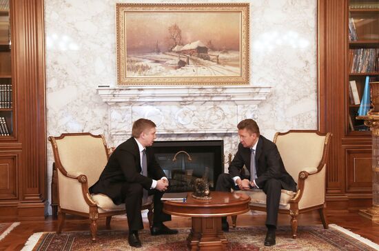 Meeting of Aleksei Miller, Gazprom Head, and Andrei Kobolev, Naftogaz Ukrainy Head