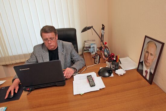 Russian symbols and attributes in Simferopol stores