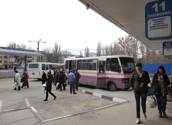Central bus station in Simferopol