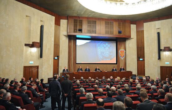 Vladimir Putin attends FSB board meeting