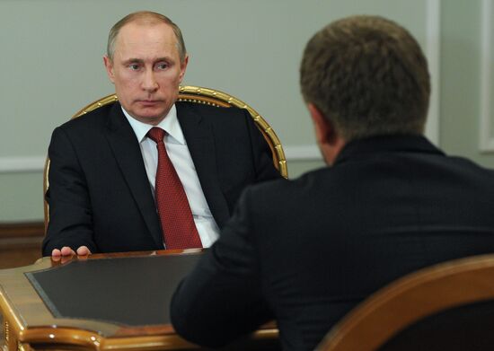 V.Putin holds working meeting with R.Kadyrov