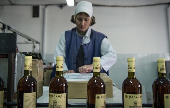 The Massandra wine-making factory in the Crimea