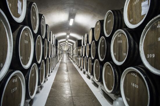 The Massandra wine-making factory in the Crimea